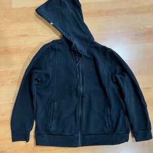 Figs Black Hooded Womens Jacket Used